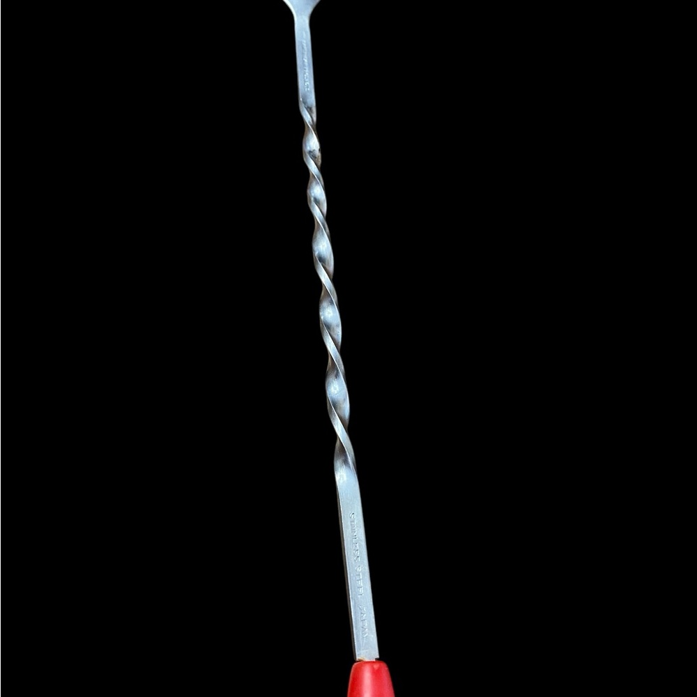 VTG Mr Bartendar Products Stainless Steel Twisted Stirring Spoon Barware Japan.
